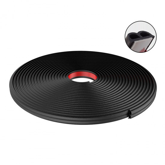 BOWSEN B-shape EPDM Water-proof and Anti-aging Car Door Rubber Seals Strip for Door Window 6Meters / 20FT