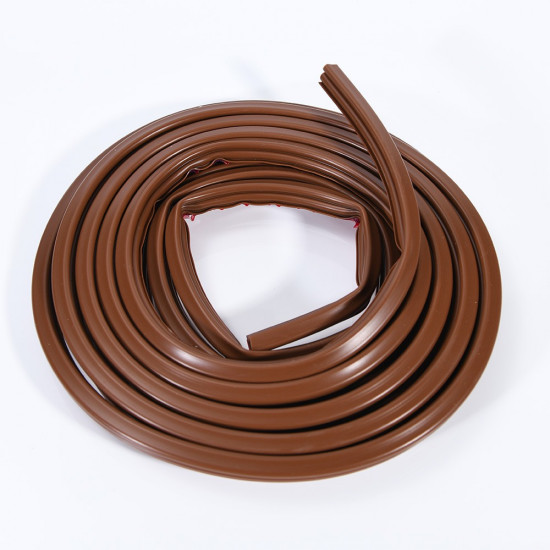 BOWSEN Self adhesive door sealing strip anti collision sound insulation wind break door bottom wind proof adhesive strip brown 20FT