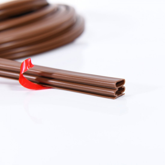 BOWSEN Self adhesive door sealing strip anti collision sound insulation wind break door bottom wind proof adhesive strip brown 20FT BOWSEN Self adhesive door sealing strip anti collision sound insulation wind break door bottom wind proof adhesive strip brown 20FT