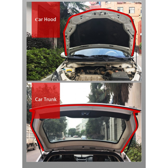 BOWSEN B-shape EPDM Water-proof and Anti-aging Car Door Rubber Seals Strip for Door Window 6Meters / 20FT
