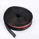 DGSL Garage Door Top and Sides Seal, Weatherstrip Rubber 6Meters / 20FT Black