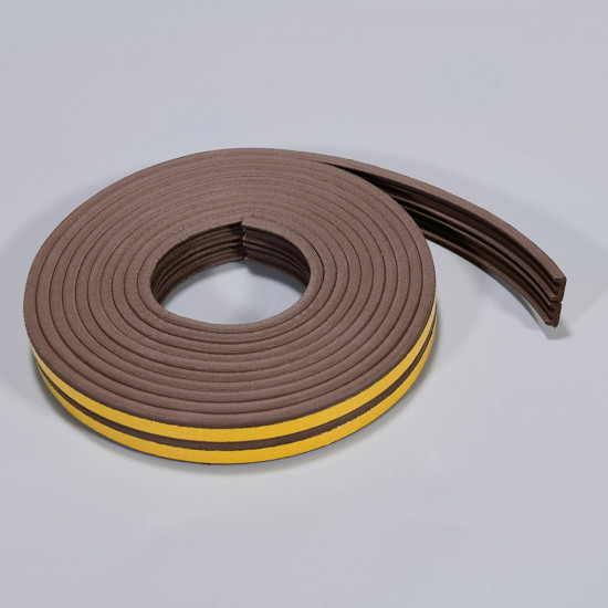 DSGL E-SHAPE self-adhesive gasket EPDM seal strip foam rubber FOR WINDOW/ DOOR/ CAR, BROWN (20FT) DSGL E-SHAPE self-adhesive gasket EPDM seal strip foam rubber FOR WINDOW/ DOOR/ CAR, BROWN (20FT)