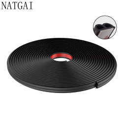 NATGAI B-shape Car Door Rubber Seals Strip for Door Window 6Meters / 20FT